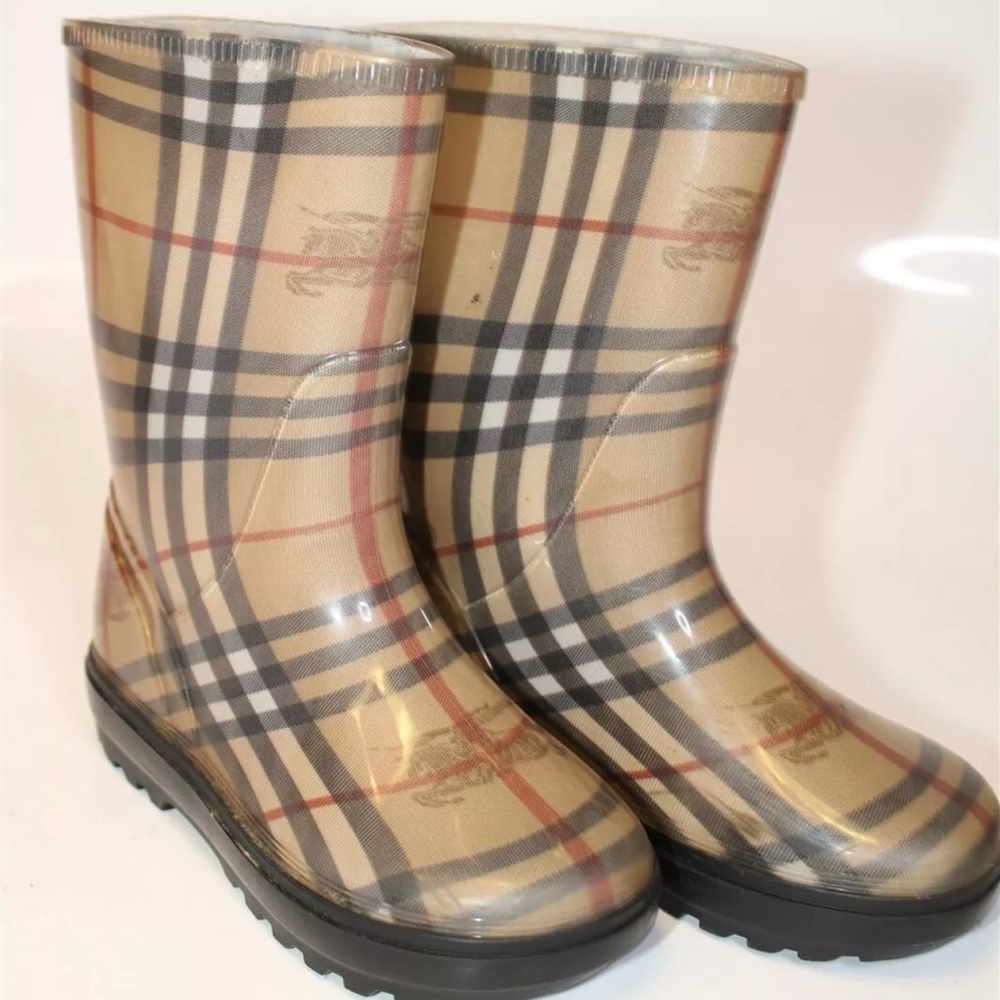 Authentic Burberry Kids Rainboots, Size 31/32